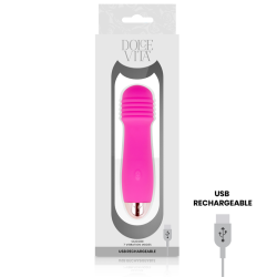 DOLCE VITA VIBRADOR RECARGABLE THREE ROSA 7 VELOCIDADES