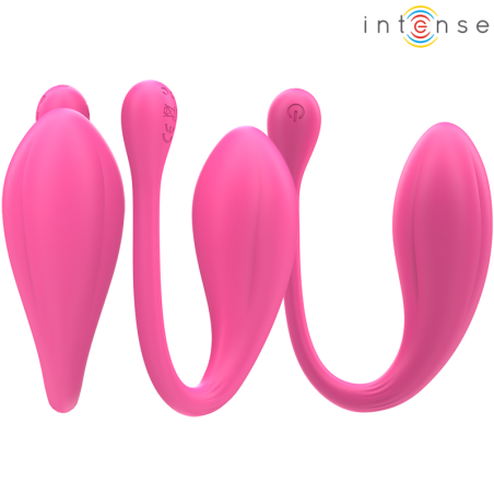 INTENSE JANICE VIBRADOR U DOBLE ESTIMULACION 10 VIBRACIONES ROSA CONTROL REMOTO