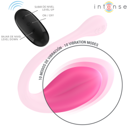 INTENSE JANICE VIBRADOR U DOBLE ESTIMULACION 10 VIBRACIONES ROSA CONTROL REMOTO