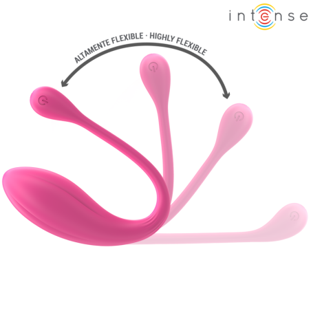 INTENSE JANICE VIBRADOR U DOBLE ESTIMULACION 10 VIBRACIONES ROSA CONTROL REMOTO
