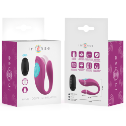 INTENSE ANNIE ESTIMULADOR VIBRADOR FORMA DE U MORADO CONTROL REMOTO