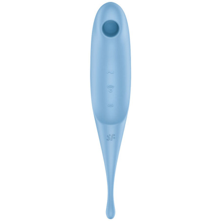 SATISFYER TWIRLING PRO ESTIMULADOR Y VIBRADOR AZUL