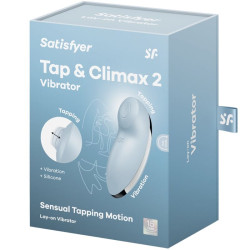 SATISFYER TAP CLIMAX 2 VIBRADOR ESTIMULADOR AZUL