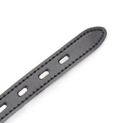 OHMAMA FETISH MORDAZA SILICONA CON CORREA PIEL CANDADO INCLUIDO