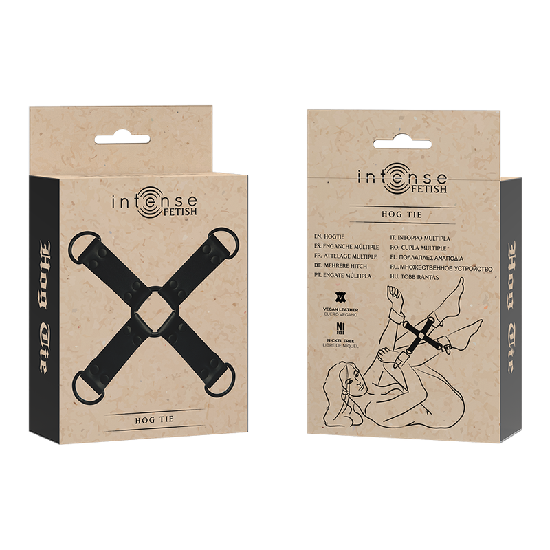 INTENSE FETISH ENGANCHE MULTIPLE PARA MANOS Y PIES DE CUERO VEGANO