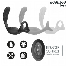 ADDICTED TOYS ANILLO DOBLE VIBRADOR PROSTATICO CONTROL REMOTO