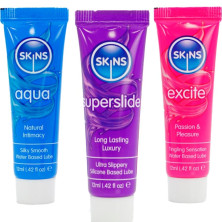 SKINS VITAL LUBES KIT LUBRICANTES AQUA SUPERSLIDE EXCITE 3 x 12 ML