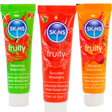 SKINS FRUITY LUBES KIT LUBRICANTES SANDIA FRESA MANGO 3 x 12 ML