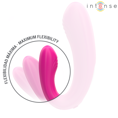INTENSE JANET ESTIMULADOR Y VIBRADOR DUAL EN FORMA DE U CON CONTROL REMOTO ROSA