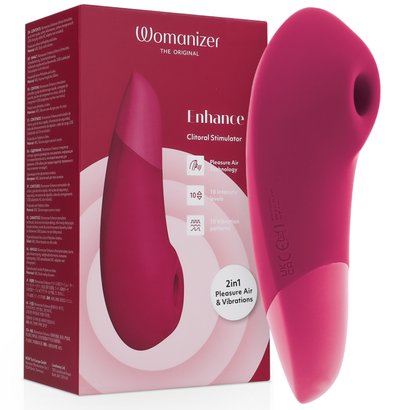 WOMANIZER ENHANCE ESTIMULADOR DE CLITORIS ROSA VIBRANTE