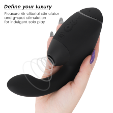 WOMANIZER DUO NEXT ESTIMULADOR VIBRADOR DUAL CLITORIS PUNTOG NEGRO