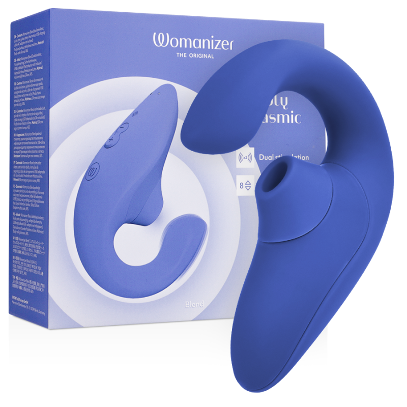 WOMANIZER BLEND ESTIMULADOR VIBRADOR RABBIT AZUL