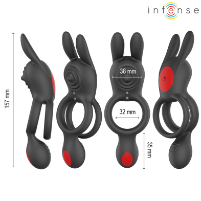 INTENSE QUINN ANILLO DOBLE CON VIBRACION CON CONTROL REMOTO