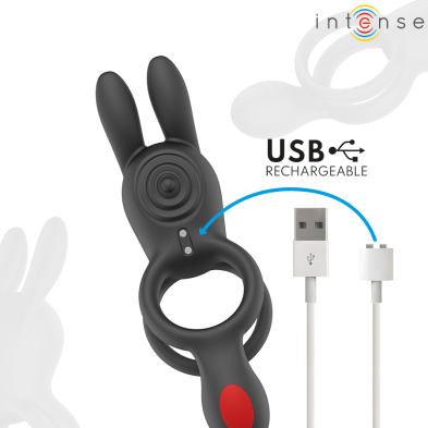 INTENSE QUINN ANILLO DOBLE CON VIBRACION CON CONTROL REMOTO