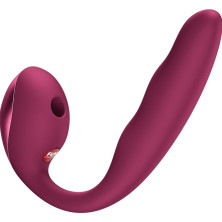 FUN FACTORY ALLEGRO DOBLE VIBRADOR INSERTABLE AIR PULSE BURDEOS