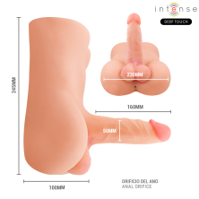 INTENSE DEEP TOUCH DAMIEN TORSO CON ANO Y DILDO REALISTICO CON EMPUJE Y VIBRACION CONTROL REMOTO 35 KG