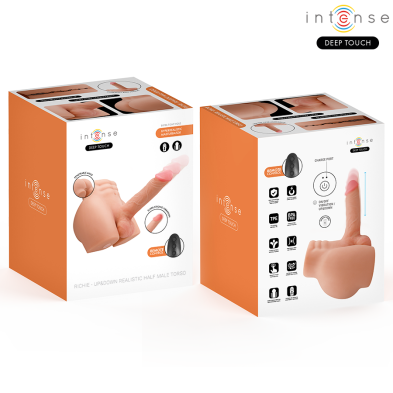 INTENSE DEEP TOUCH RICHIE TORSO CON ANO Y DILDO REALISTICO CON EMPUJE Y VIBRACION CONTROL REMOTO 47 KG
