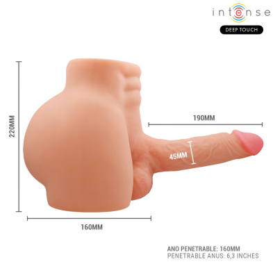 INTENSE DEEP TOUCH RICHIE TORSO CON ANO Y DILDO REALISTICO CON EMPUJE Y VIBRACION CONTROL REMOTO 47 KG