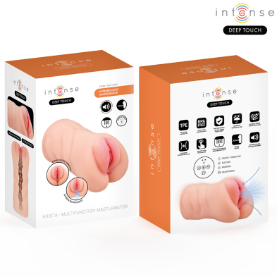 INTENSE DEEP TOUCH KRISTA MASTURBADOR ANO Y VAGINA CON EFECTO SUCCION VIBRACION Y VOZ 12 KG
