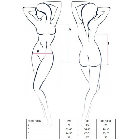 PASSION WOMAN TRIXY TEDDY NEGRO TALLA L XL
