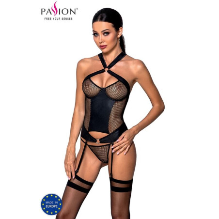 PASSION AMANDA CORSET CUERO ECOLOGICO L XL