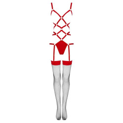 LIVCO CORSETTI FASHION THIARA LC 20213 SET BODY MEDIAS ROJA L XL