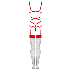 LIVCO CORSETTI FASHION THIARA LC 20213 SET BODY MEDIAS ROJA L XL