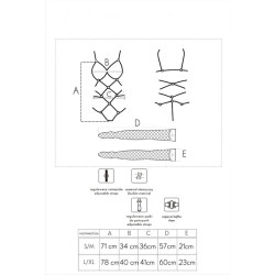 LIVCO CORSETTI FASHION THIARA LC 20213 SET BODY MEDIAS ROJA L XL